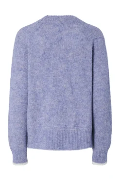 Pieces Pcivy O-Neck Contrat Knit | Sticka