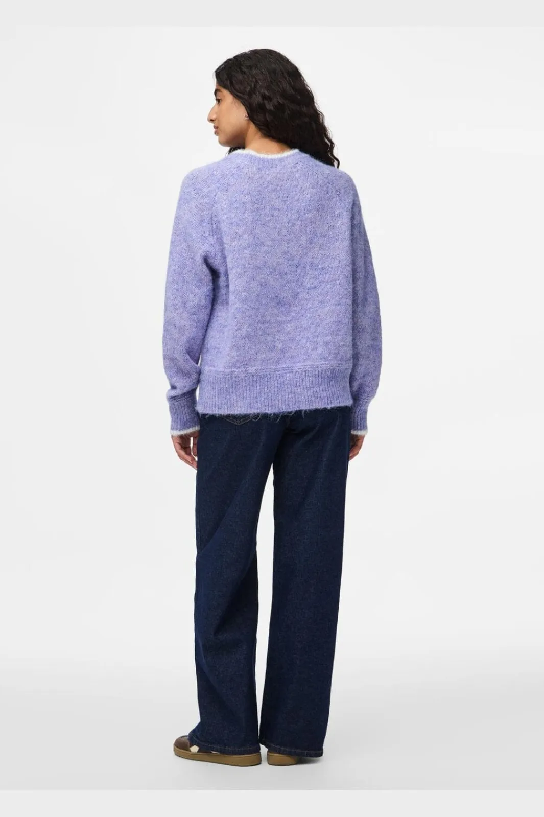 Pieces Pcivy O-Neck Contrat Knit | Sticka