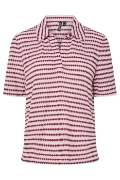 Pcjeya Ss V-Neck Loose Polo