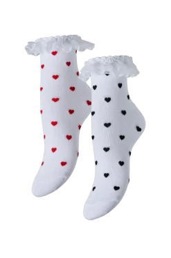 Pieces Pcjoline Xmas Lace Heart Sock 2 Pack | Damstrumpor & Trikåer