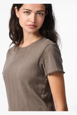 Pieces Pcarie Ss O-Neck Poin Top | T-Shirts & Toppar
