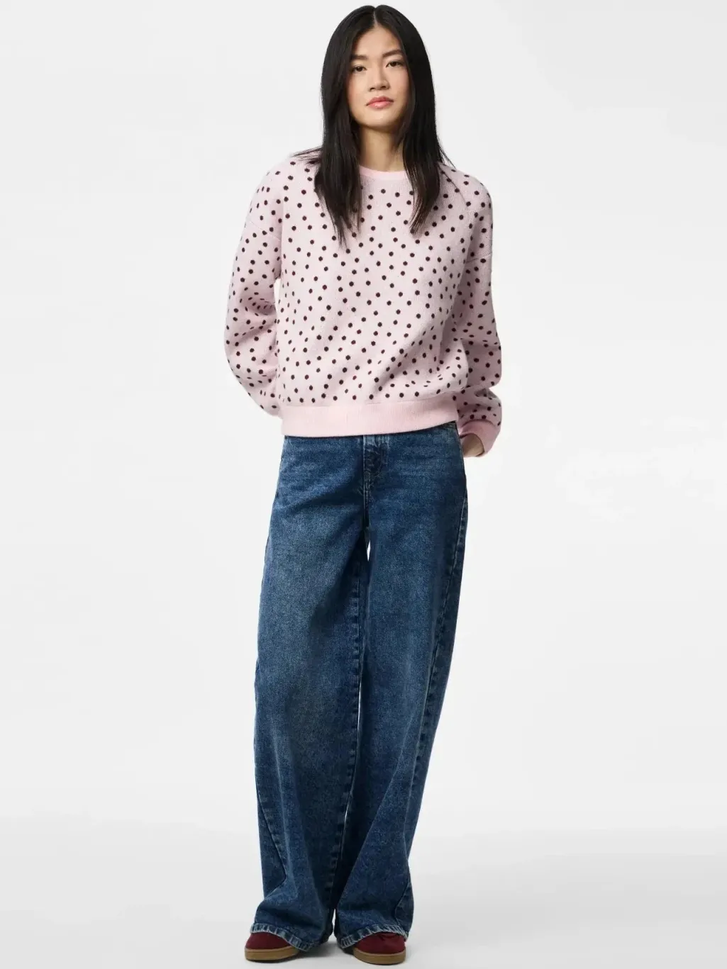 Pcnancy Ls O-Neck Dot Knit