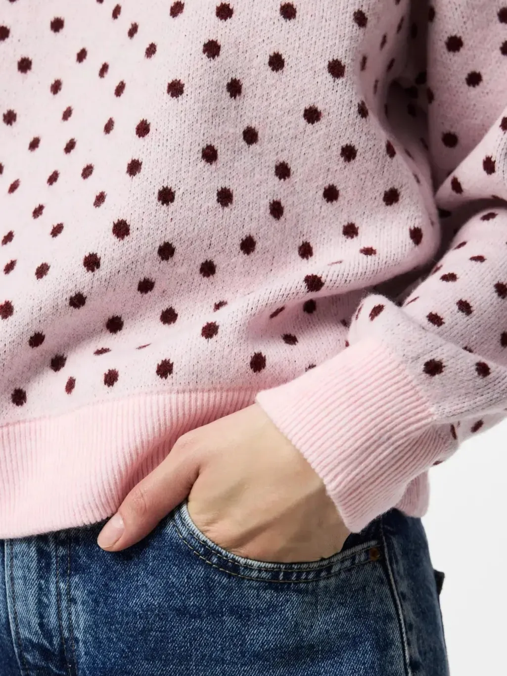 Pcnancy Ls O-Neck Dot Knit