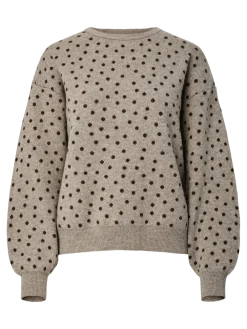 Pieces Pcnancy O-Neck Dot Knit | Sticka