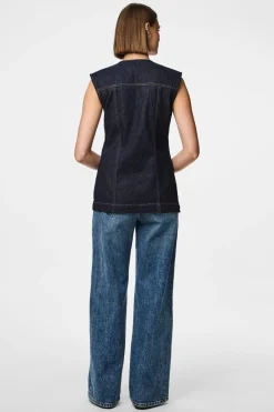 Pieces Pcnua Fitted Deni Vet Fy | Västar