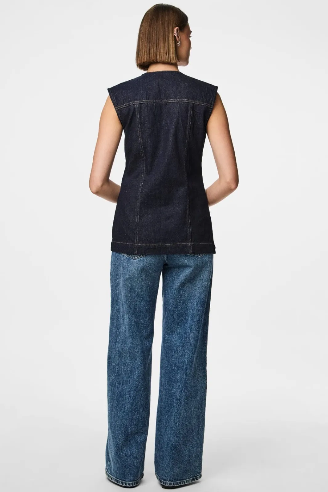 Pieces Pcnua Fitted Deni Vet Fy | Västar