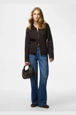 Pcraja Ls Zip Knit Cardigan