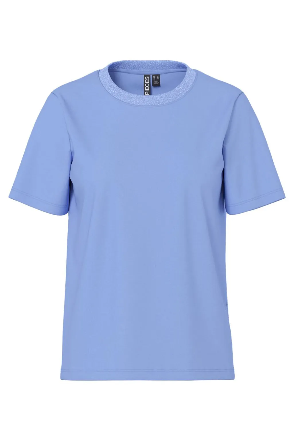 Pcria Ss Lurex Neck Tee