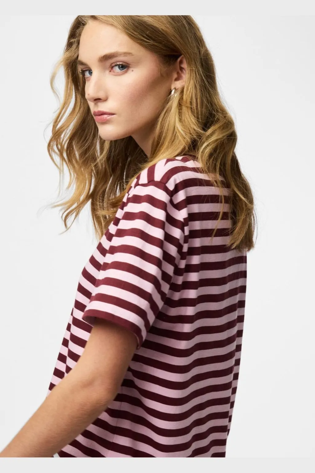 Pcria Ss Tee Multicol Stripes