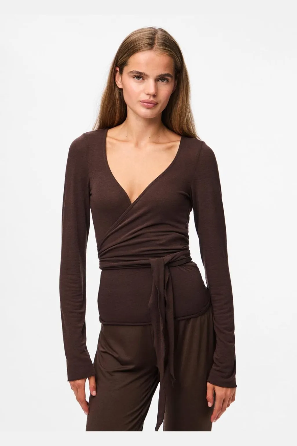Pcroya Ballerina Ls Wrap Top