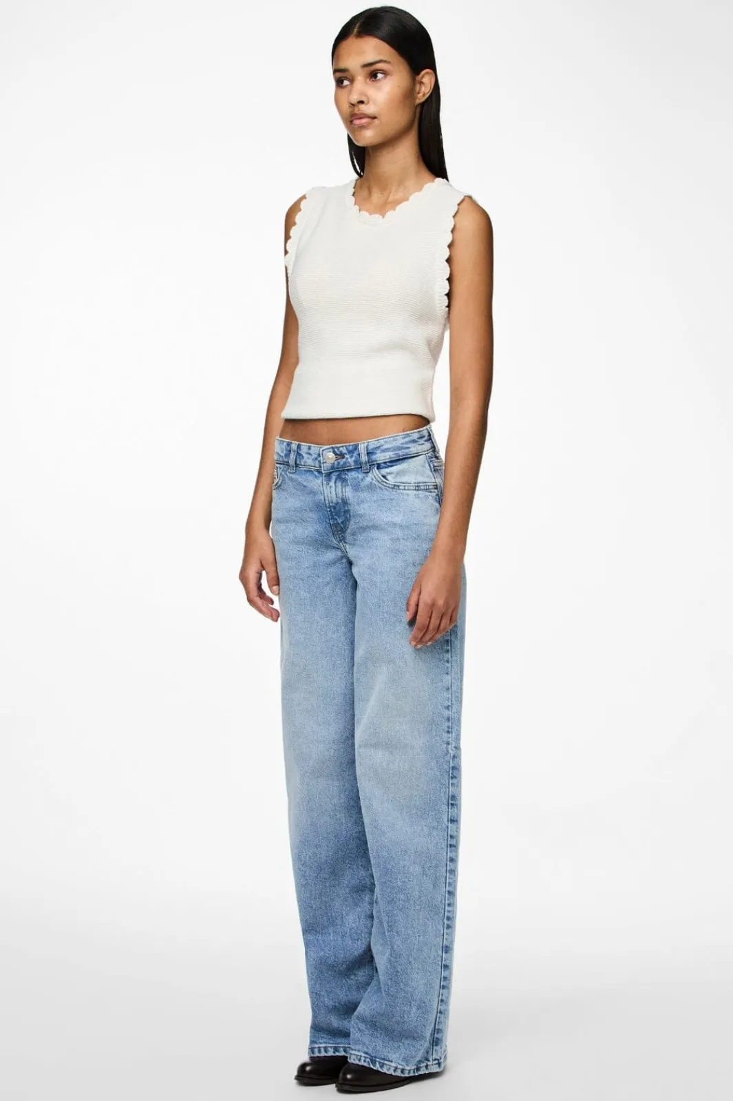 Pieces Pcselma Lw Wide Jeans Lb | Jeans, Leggings & Byxor