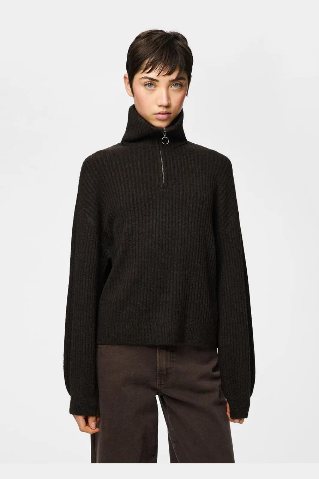 Pieces Pciy Haf Zip Knit | Sticka