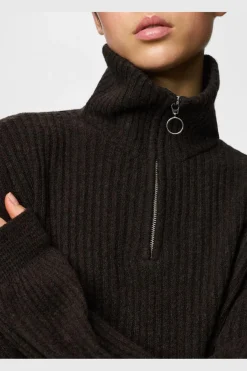 Pieces Pciy Haf Zip Knit | Sticka