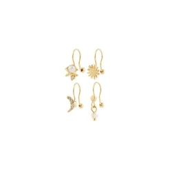 Pilgrim Pgevon Ear Cuff 4-in-1 Set, Gold-plated 262622013 | Örhängen