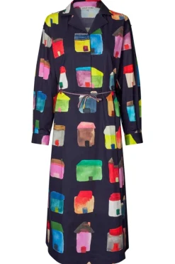 Sg2340 Midweight Cotton, Long Sleeve Workwear Midi Dresssg-aw25-d172-2340