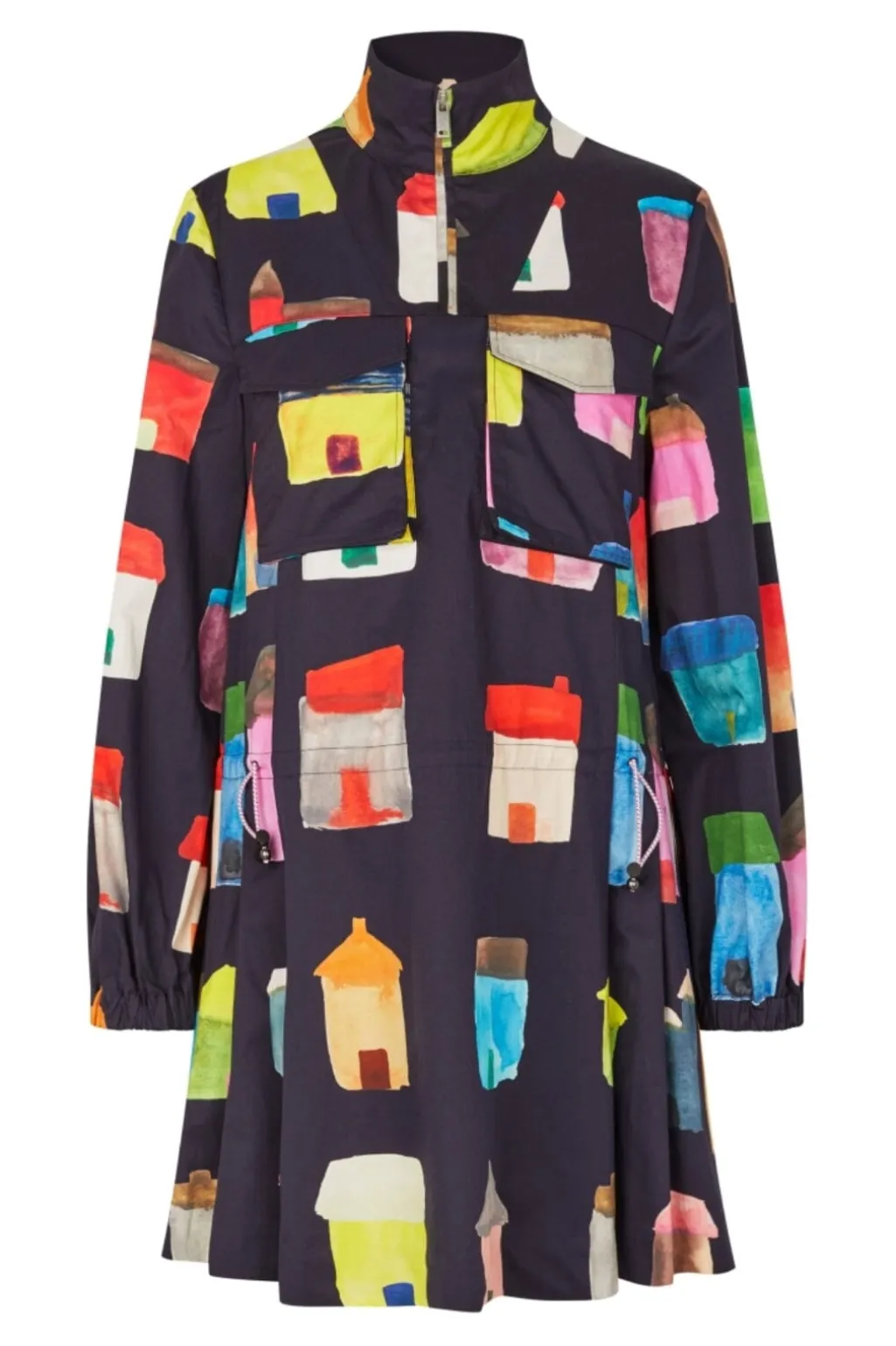 Sg2340 Midweight Cotton, Pullover Parka Dresssg-aw25-d174-2340