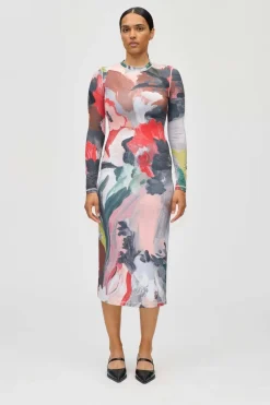 Stine Goya Sg2244 Stocking Jersey, Pullover Long Sleeve Midi Dresssg-ps26-d074-2244 | Klänningar