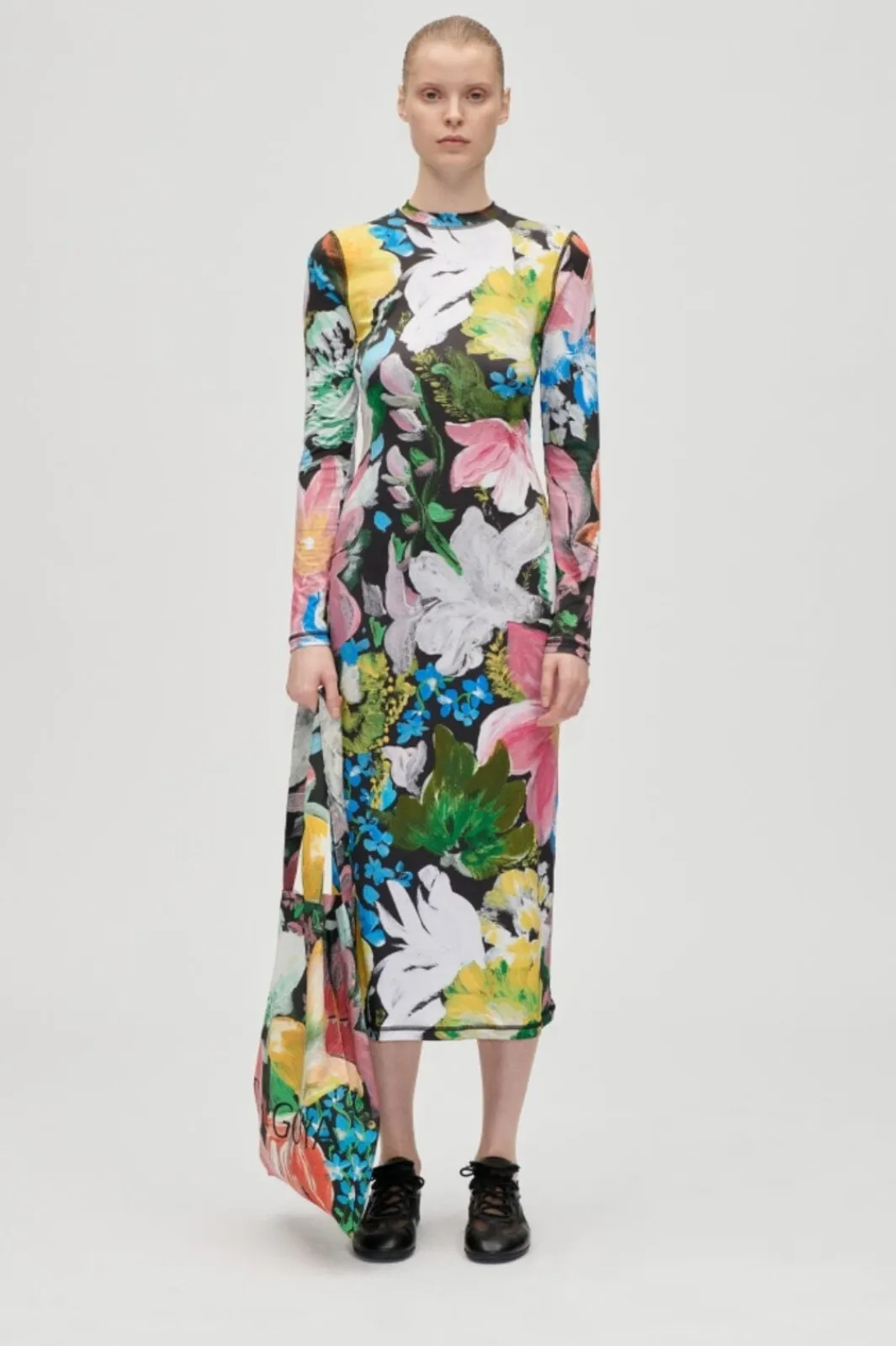 Stine Goya Sg2244 Stocking Jersey, Pullover Long Sleeve Midi Dresssg-aw25-d074-2244 | Klänningar