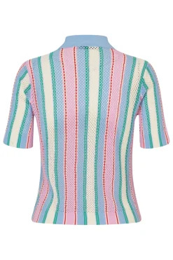 Stine Goya g2100 Tricot Knit, hort eeve Crochet Poog-pf25-k038-2100 | T-Shirts & Toppar