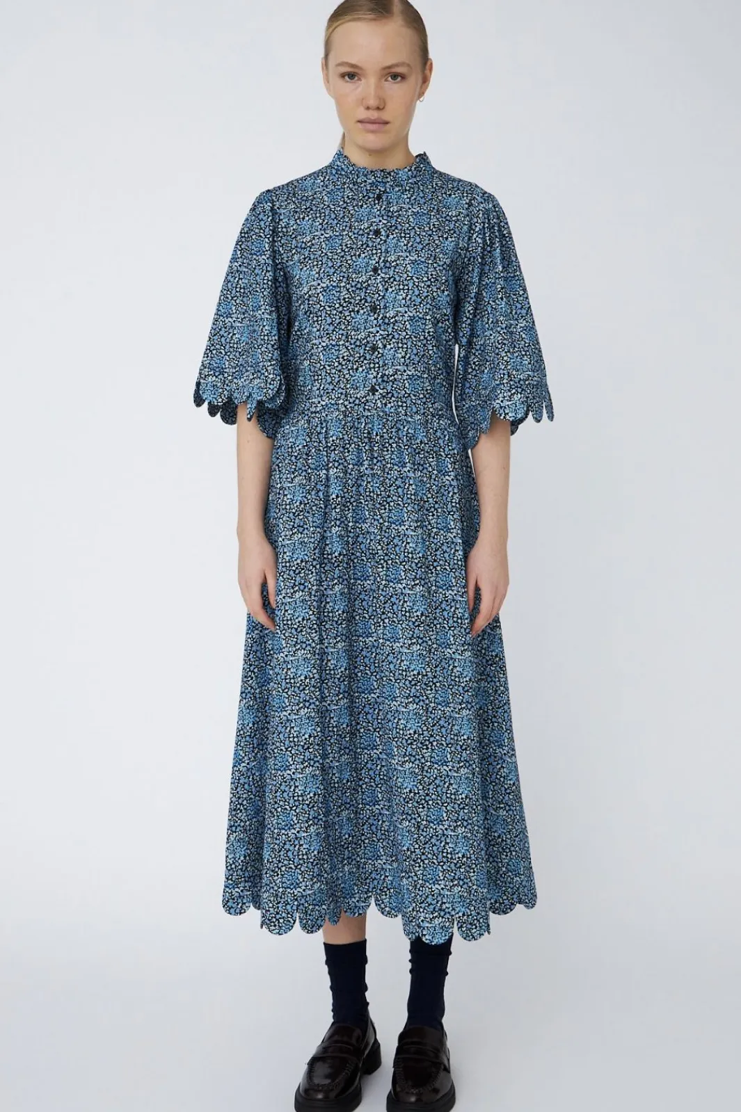 Stella Nova Snall Over Printed Midi Dressse53-4250 | Klänningar