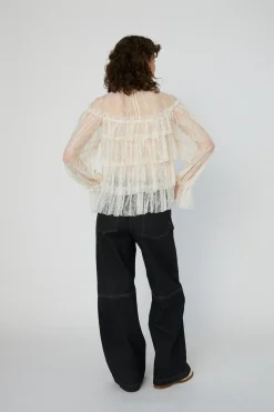 Stella Nova Snsheer Frill Lace Blousels54-2504 | Blusar & Skjortor