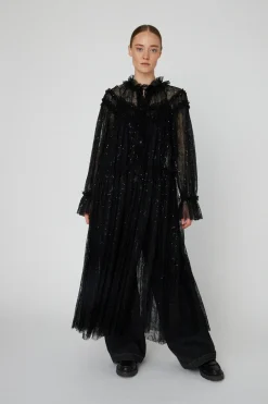 Snsheer Lace Maxi Cape Dressls54-4306