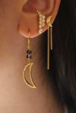 Stbella Moon Earring Mocha