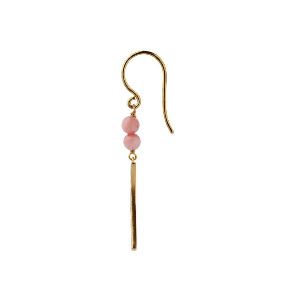 Stbella Moon Earring With Coral