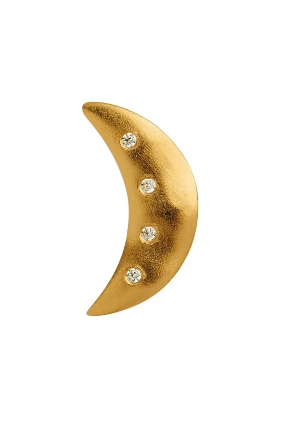 Stbella Moon Earring With Four Stones