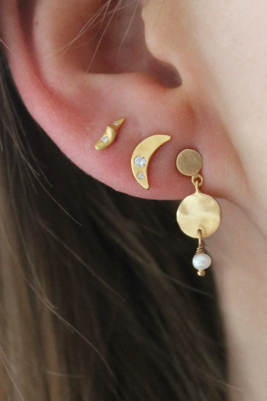Stine A Stpetit Bella Moon Earring Goldenen | Örhängen