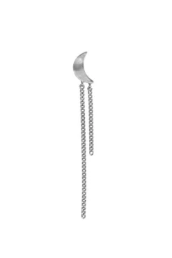 Stine A Stpetit Bella Moon Earring With Two Chains Silver | Örhängen