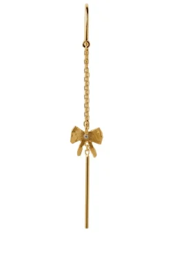 Stpetit Bow Double Chain Earring
