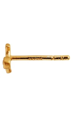 Stpetit Wave Earring Goldenen With Stone