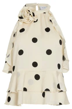 Viclaire S/L Rose Halterneck Top Ro