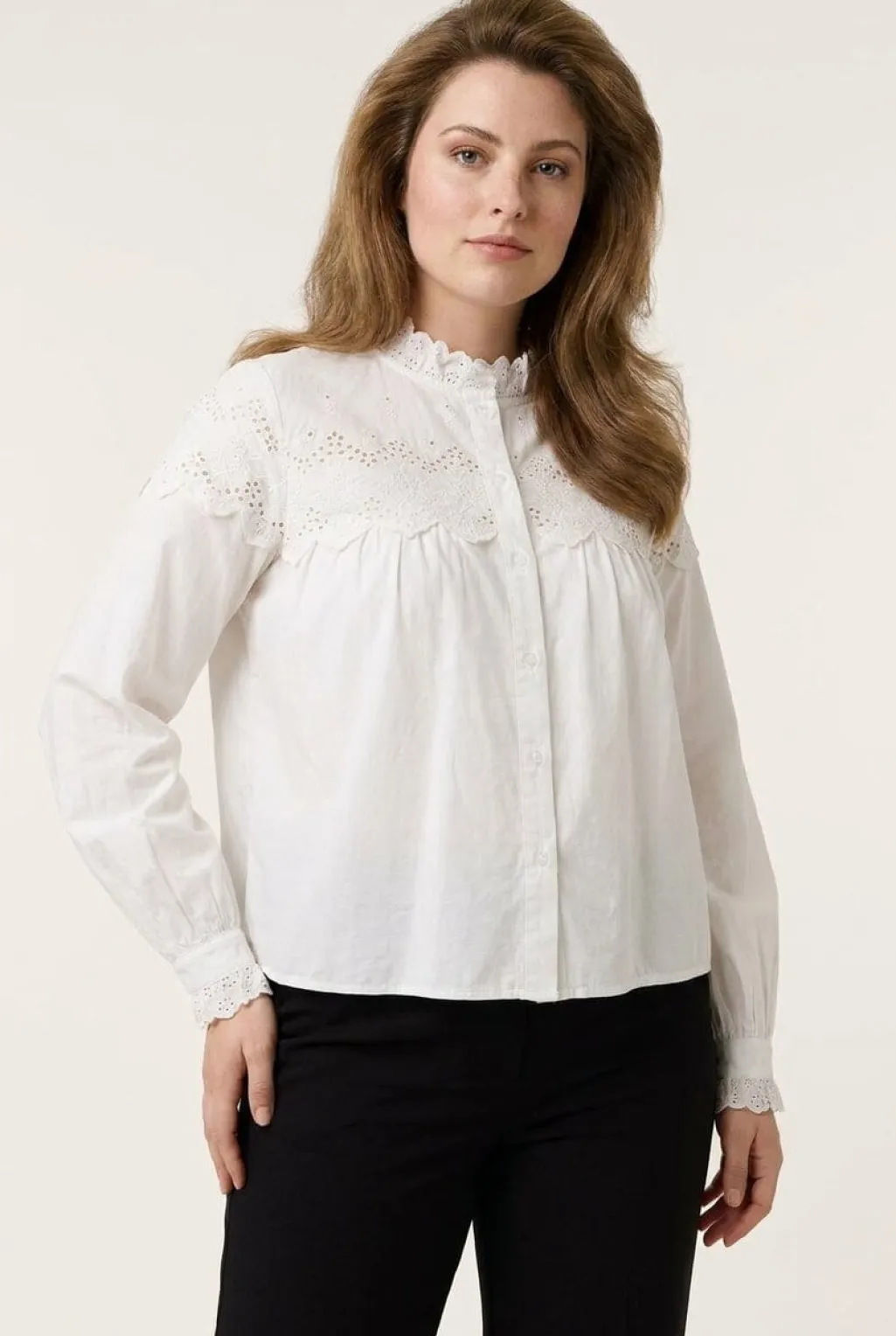 Vifima L/S Frill Shirt/Ls