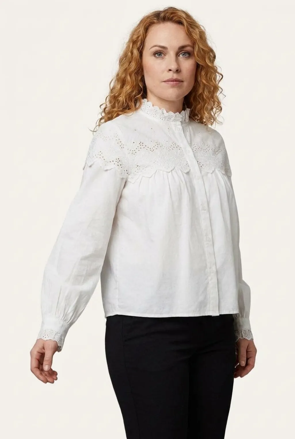 Vifima L/S Frill Shirt/Ls