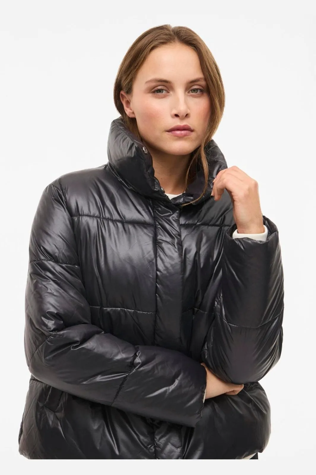 Vila Vilidda L/S Shinny Puffer Short Jacket | Ytterkläder & Jackor