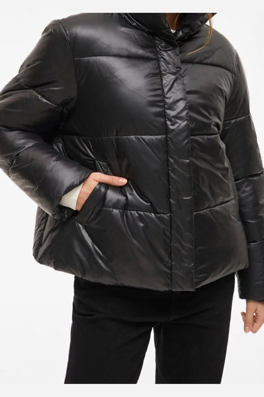 Vila Vilidda L/S Shinny Puffer Short Jacket | Ytterkläder & Jackor