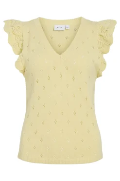 Vila Viarea V-Neck / Founce Knit Top | T-Shirts & Toppar
