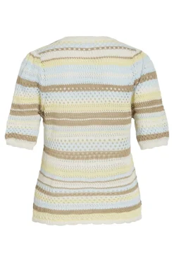 Vila Viina 2/4 O-Neck tripe Knit Top/R | T-Shirts & Toppar