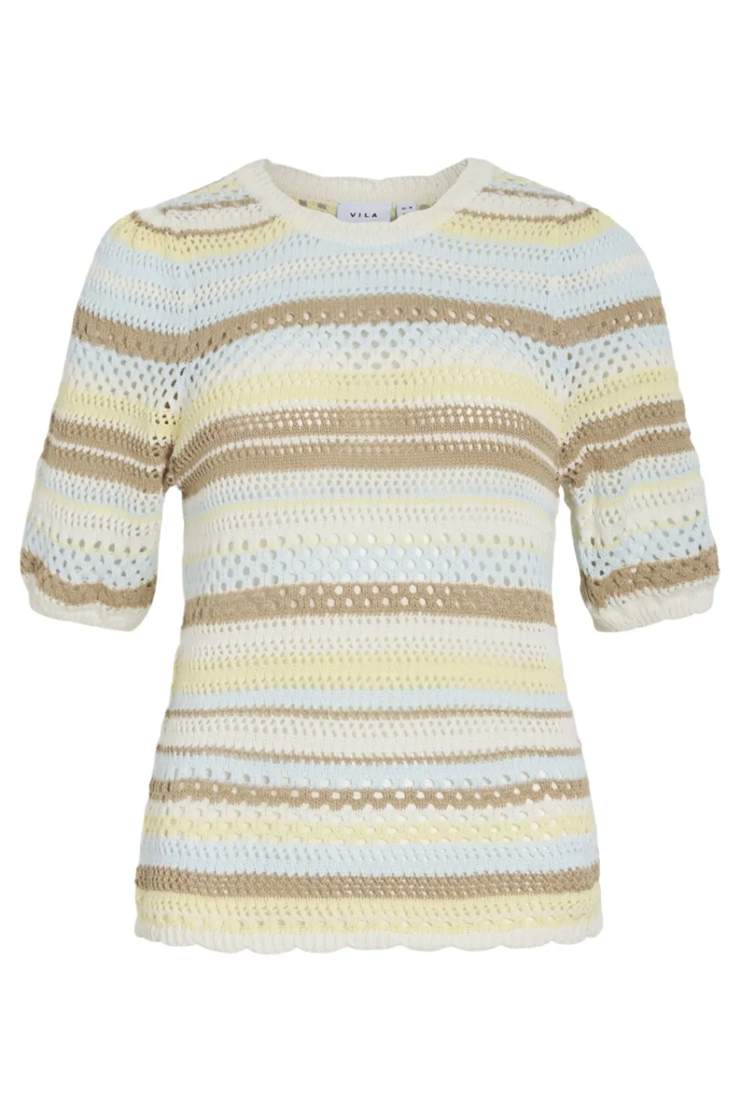 Vila Viina 2/4 O-Neck tripe Knit Top/R | T-Shirts & Toppar