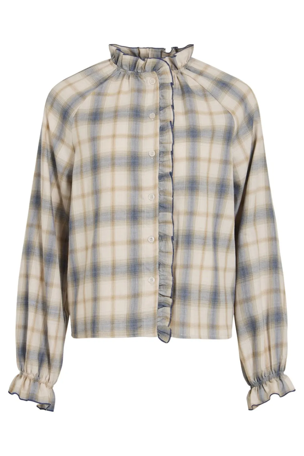 Vila Virecty Frill L/S Shirt | Blusar & Skjortor
