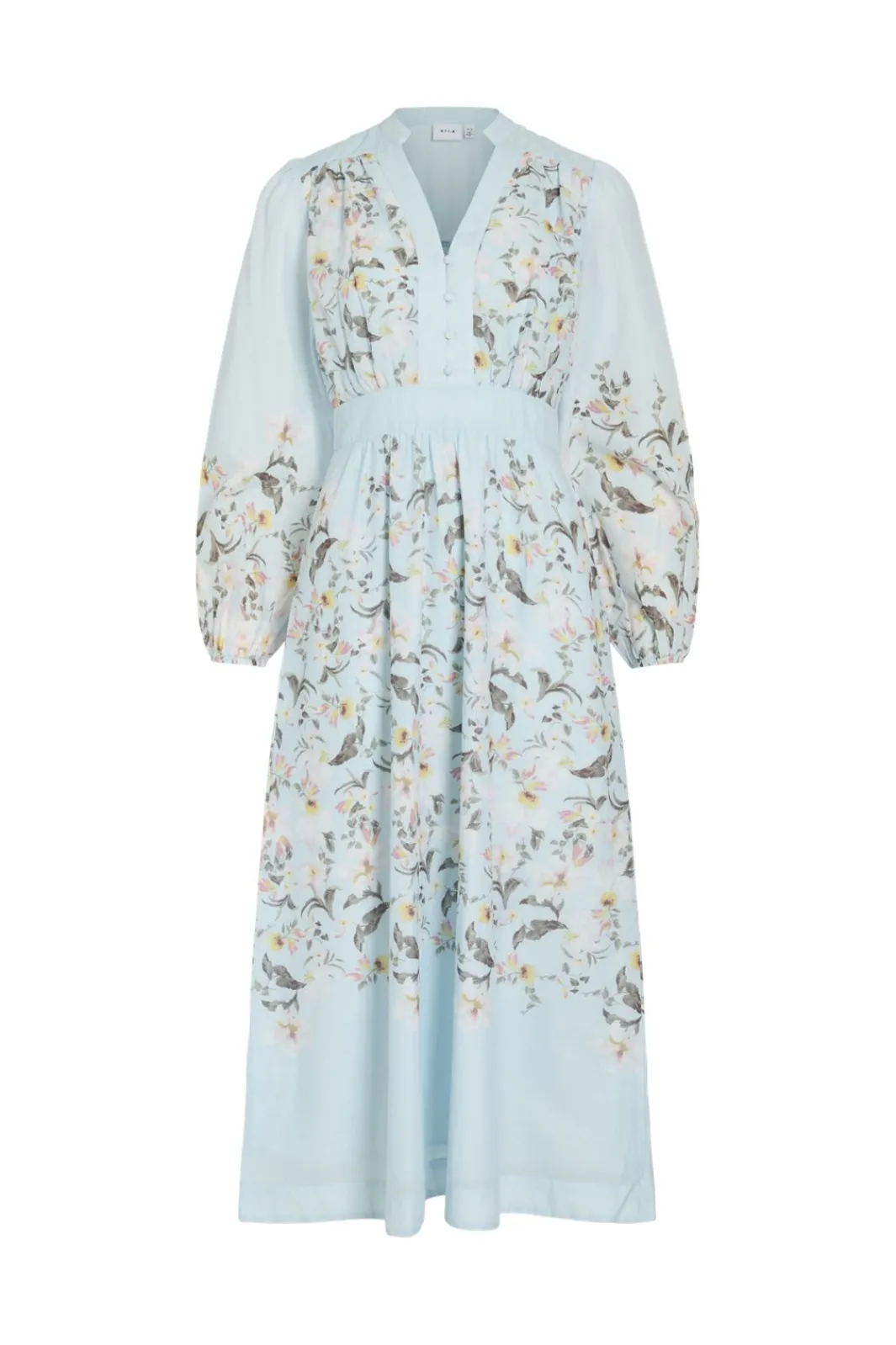 Vila Vizanila Gil L/S Midi Dress/Dc/Ln | Klänningar