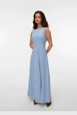 Vmnorma Sl Maxi Chambray Dress