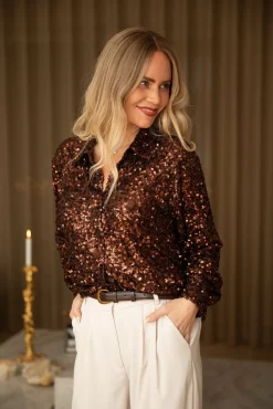 Valentin Studio Vsclassy Sequins Shirt 163336 | Blusar & Skjortor