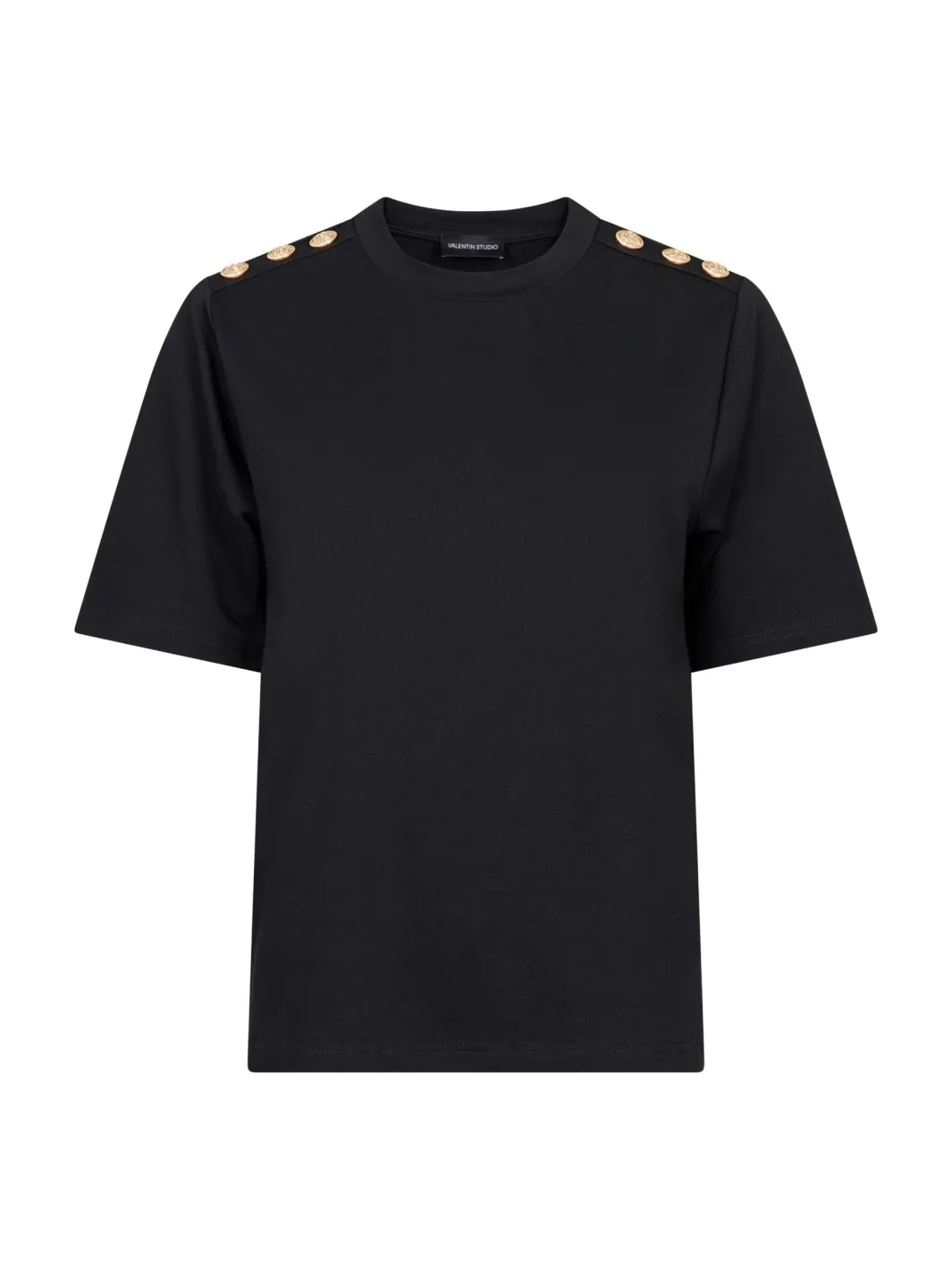 Valentin Studio Vsgold Button Casual T-shirt | T-Shirts & Toppar