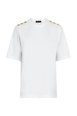 Valentin Studio Vsgold Button Casual T-shirt | T-Shirts & Toppar
