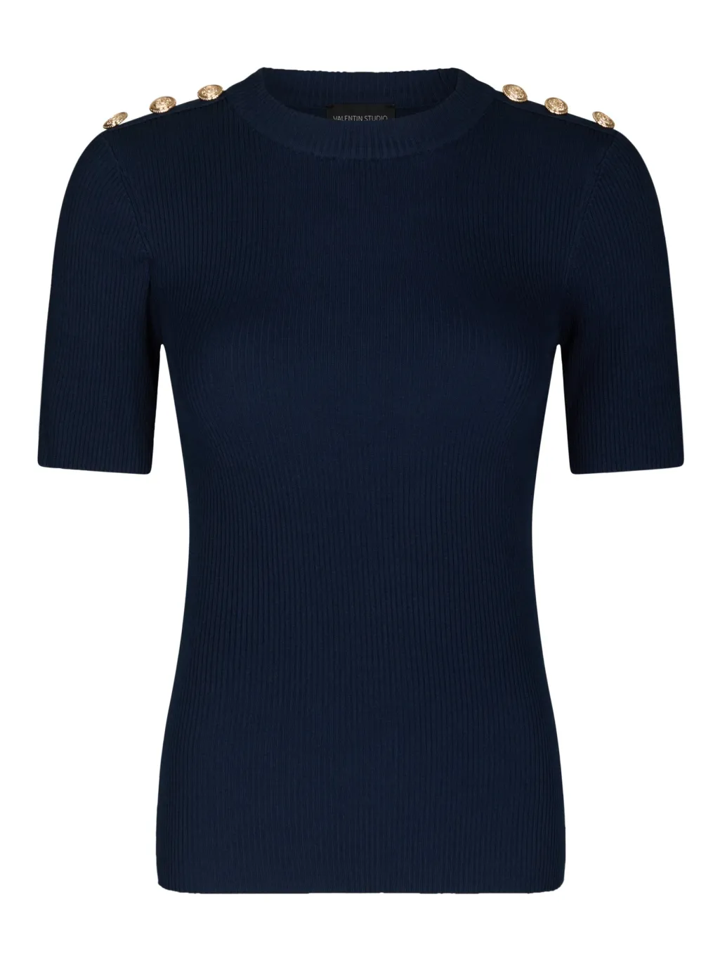 Vsgold Button Knit T-Shirt 160916