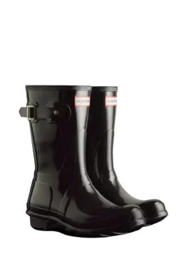 Hunter Womens Original Short Gloss Boot Wfs1000rglblk | Gummistövlar