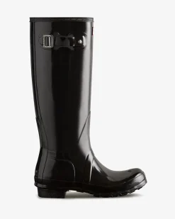 Hunter Womens Original Tall Gloss Boot Wft1000rglblk | Gummistövlar